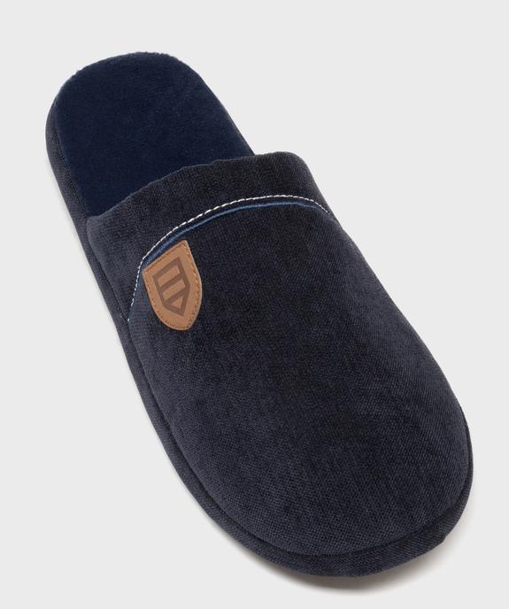 Chaussons mules en toile doublée velours homme vue5 - GEMO(HOMWR HOM) - GEMO