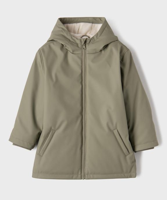 Manteau imperméable à capuche et doublure chaude garçon vue1 - GEMO 4G GARCON - GEMO