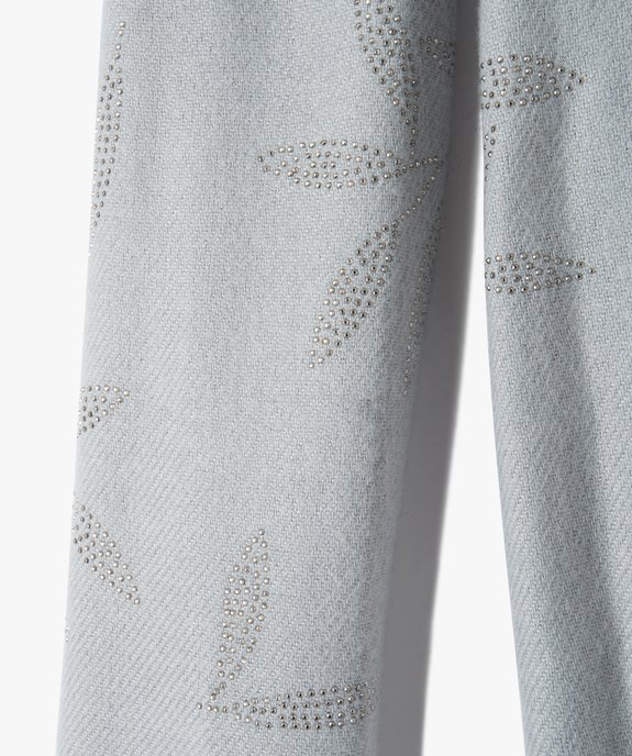 Écharpe femme oversize avec feuillages en strass vue2 - GEMO (ACCESS) - GEMO