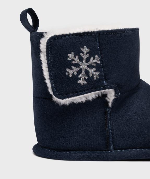 Chaussons boots à scratch doublure chaude bébé vue6 - LITTLE LOVE - GEMO