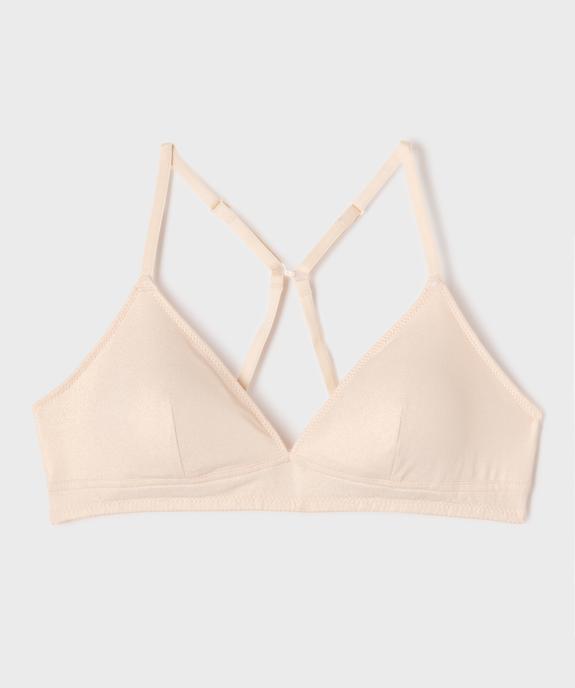 Soutien-gorge pailleté dos nageur avec mousse amovibles fille vue1 - GEMO (JUNIOR) - GEMO