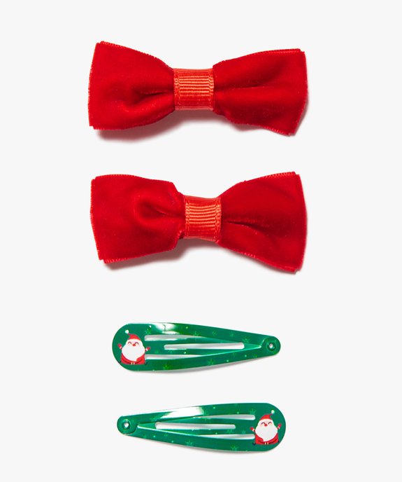 Pinces à cheveux fille spécial Noël (lot de 4) vue1 - GEMO (ACCESS) - GEMO
