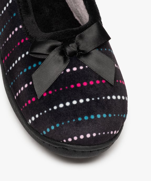 Chaussons femme ballerines en velours à pois - Isotoner vue6 - ISOTONER - GEMO
