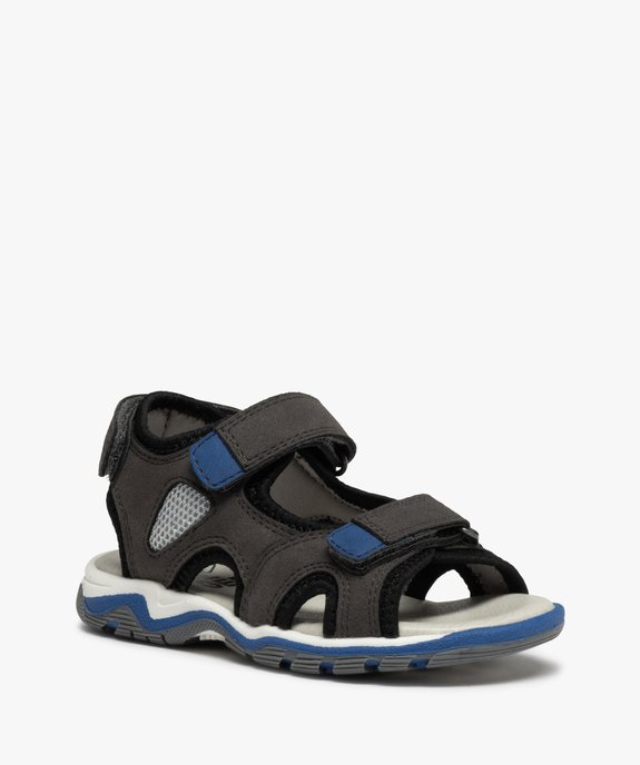 Sandales sport garçon multi-matières à brides scratch  vue2 - GEMO (ENFANT) - GEMO