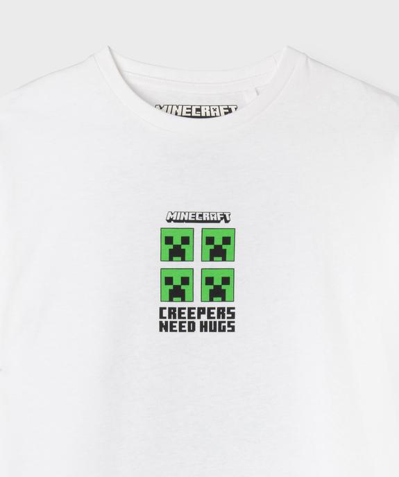 Tee-shirt manches courtes avec motif buste et dos garçon - Minecraft vue2 - MINECRAFT - GEMO