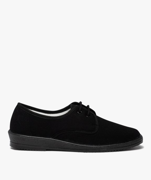 Derbies confort femme dessus en toile unie vue1 - GEMO (CONFORT) - GEMO