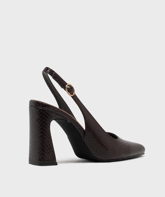 Escarpins sling-back à bout pointu et talon haut femme- Follow Me vue4 - FOLLOW ME - GEMO