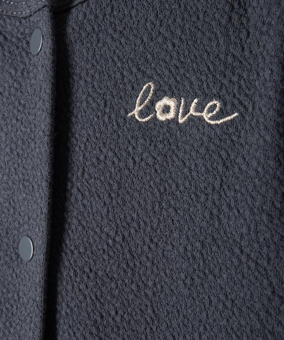 Gilet à boutons-pression bébé fille vue2 - GEMO(BEBE DEBT) - GEMO