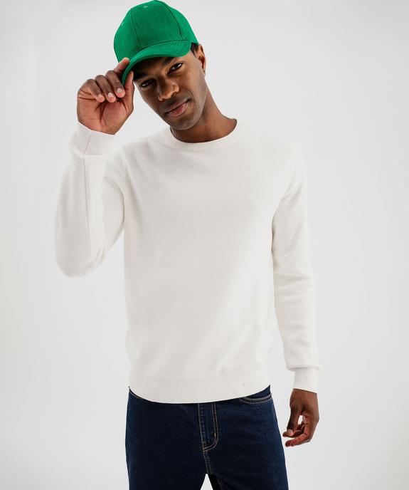 Pull en coton à col rond homme vue3 - GEMO (HOMME) - GEMO
