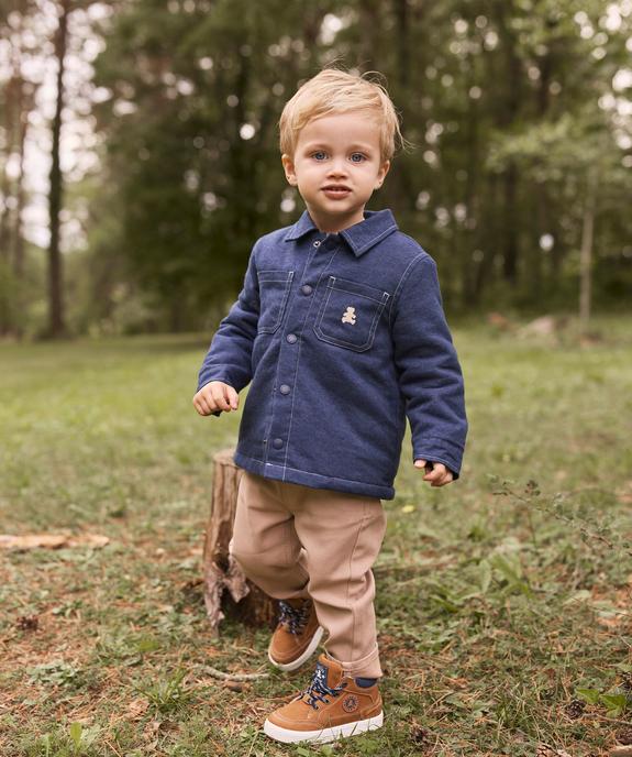 Chemise doublure sherpa avec boutons-pression bébé garçon - LuluCastagnette vue5 - LULUCASTAGNETTE - GEMO