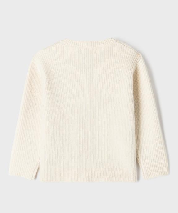 Gilet en grosse maille à col rond fille vue3 - GEMO (ENFANT) - GEMO