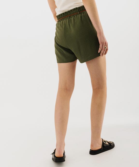 Short fluide avec taille élastique et ceinture fine femme vue3 - GEMO(FEMME PAP) - GEMO