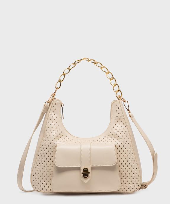 Sac à main ajouré à anse en chaîne dorée femme vue1 - GEMO (ACCESS) - GEMO