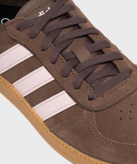 Baskets basses en cuir suédé Breaknet Sleek femme - Adidas vue6 - ADIDAS - GEMO