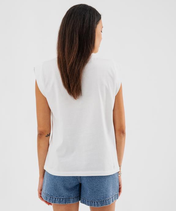 Tee-shirt sans manches avec strass et perles femme vue1 - GEMO(FEMME PAP) - GEMO