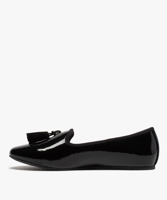 Slippers femme unis et vernis avec pompons décoratifs vue3 - GEMO(URBAIN) - GEMO