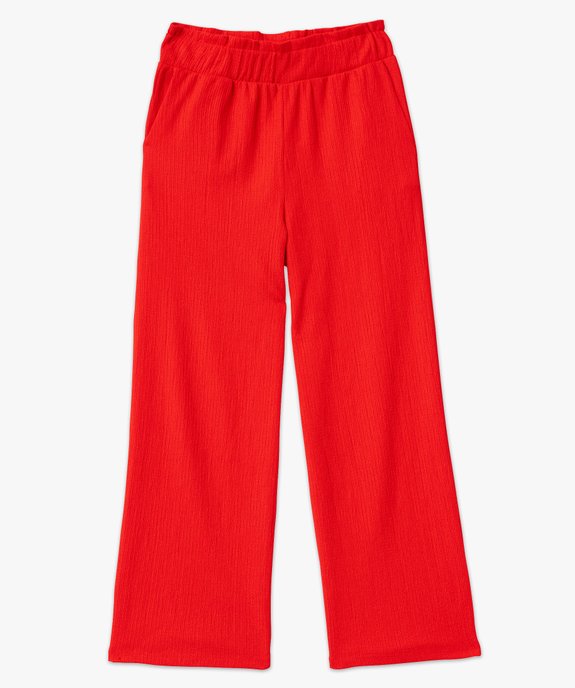 Pantacourt large en maille gaufrée femme vue4 - GEMO(FEMME PAP) - GEMO