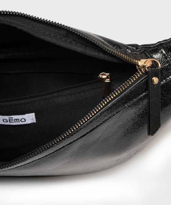 Sac banane en matière vernie avec bandoulière pailletée femme vue3 - GEMO (ACCESS) - GEMO