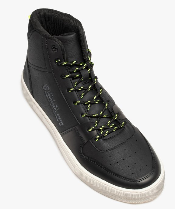 Baskets homme unies semi-montantes à lacets vue5 - GEMO (SPORTSWR) - GEMO