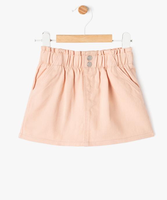 Jupe en jean bébé fille avec taille élastique vue1 - GEMO 4G BEBE - GEMO