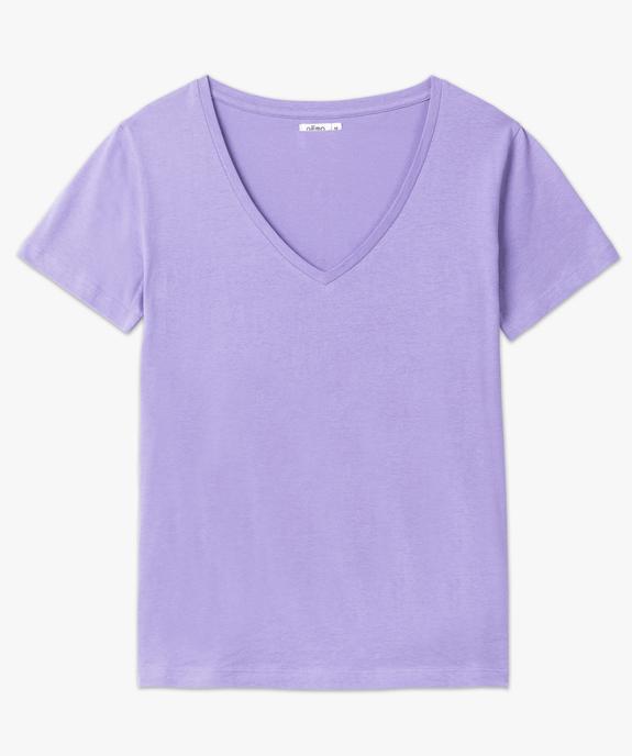 Tee-shirt femme avec large col V vue4 - GEMO(FEMME PAP) - GEMO