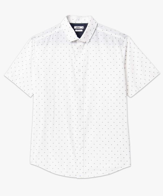 Chemise homme manches courtes coupe droite à motif fleuri vue4 - GEMO (HOMME) - GEMO