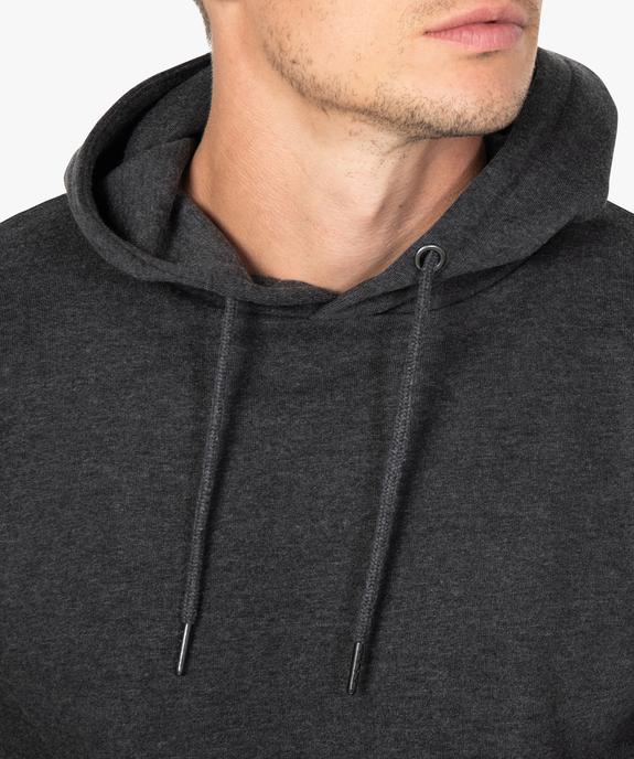 Sweat homme à capuche uni et molletonné vue2 - GEMO 4G HOMME - GEMO