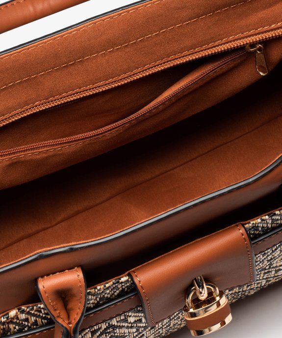 Sac à main multimatière à breloque cadenas fantaisie vue3 - GEMO (ACCESS) - GEMO