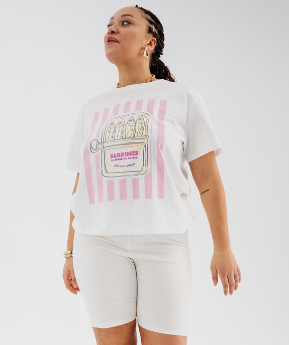 Legging court en maille extensible femme grande taille vue4 - GEMO (G TAILLE) - GEMO