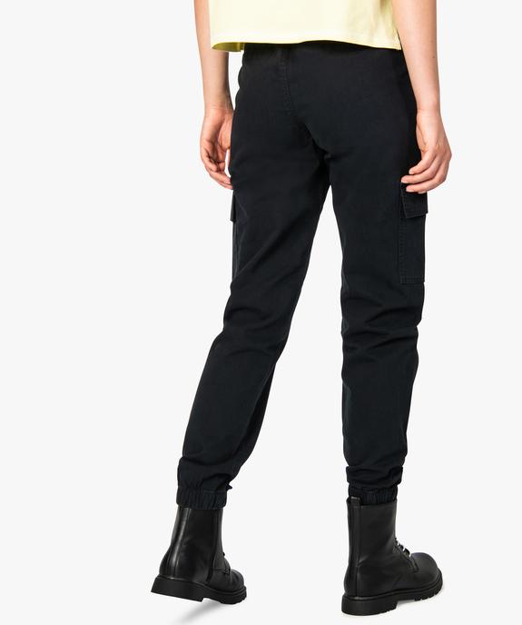 Pantalon cargo femme en toile vue3 - FOLLOW ME - GEMO