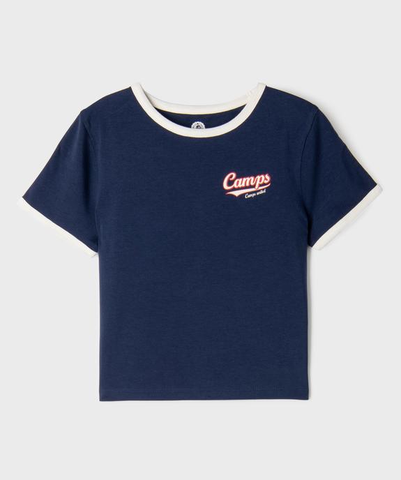 Tee-shirt manches courtes court fille - Camps United vue1 - CAMPS GEMO FOR GOOD - GEMO