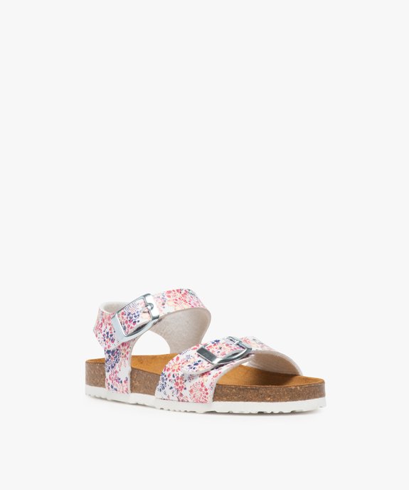 Sandales fille à brides à boucle et semelle liège vue2 - GEMO (ENFANT) - GEMO