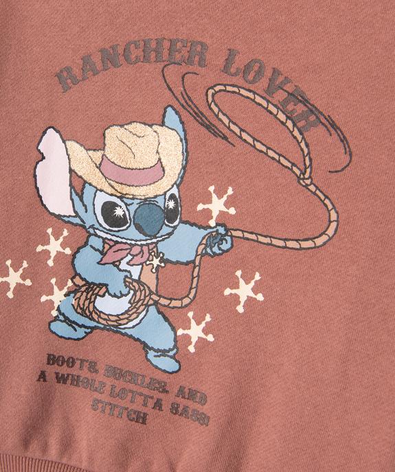 Sweat esprit western à motif Stitch fille - Disney vue2 - LILO & STITCH - GEMO