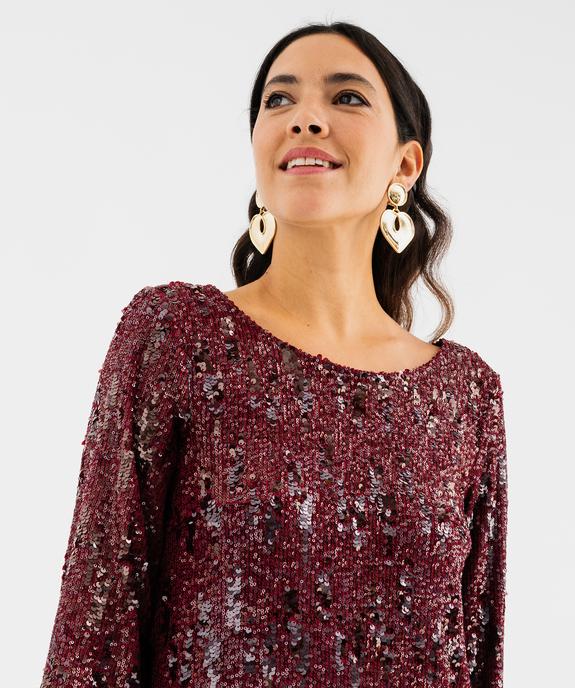 Robe courte à sequins femme vue2 - GEMO(FEMME PAP) - GEMO