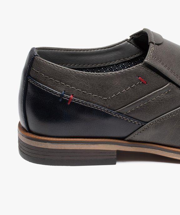 Derbies homme sans lacets à détails contrastants vue6 - GEMO(URBAIN) - GEMO