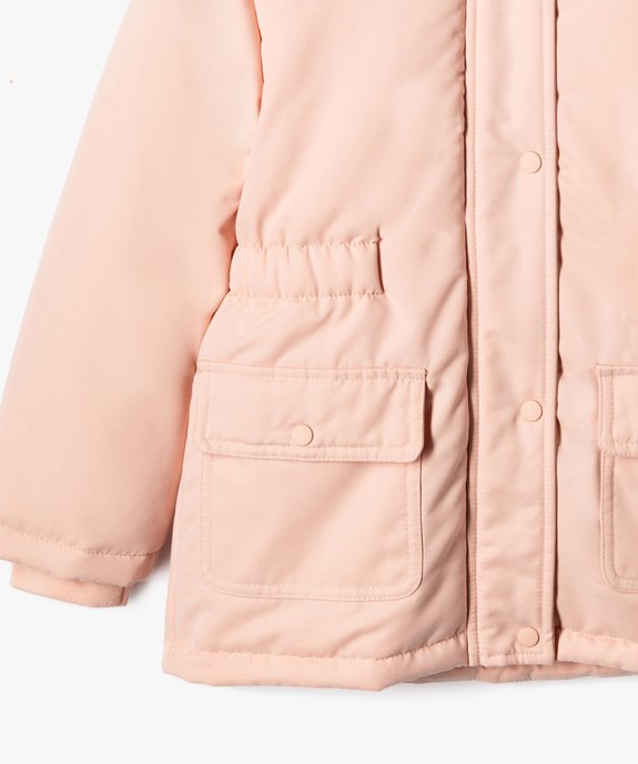 Parka 3 en 1 avec doublure en maille peluche fille vue4 - GEMO 4G FILLE - GEMO
