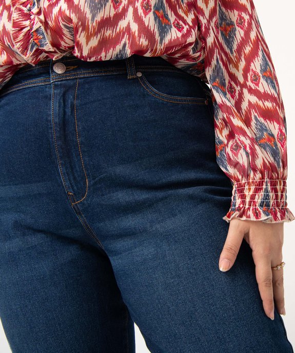 Jean femme grande taille coupe slim à taille haute vue2 - GEMO (G TAILLE) - GEMO