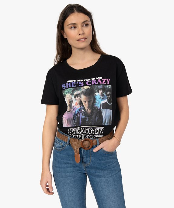 Tee-shirt femme avec motif photo – Stranger Things vue1 - STRANGER THINGS - GEMO