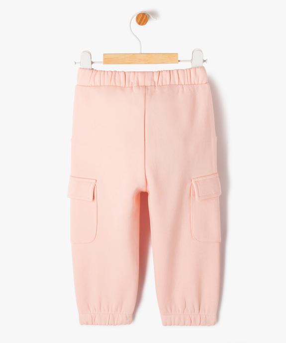 Pantalon de jogging avec poches à rabat bébé fille vue4 - GEMO 4G BEBE - GEMO
