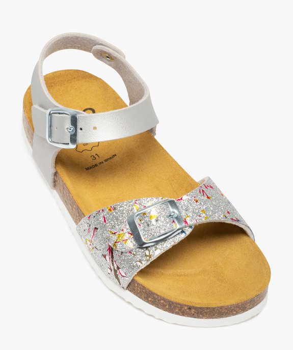 Sandales fille à semelle liège et larges brides à boucle vue5 - GEMO (ENFANT) - GEMO