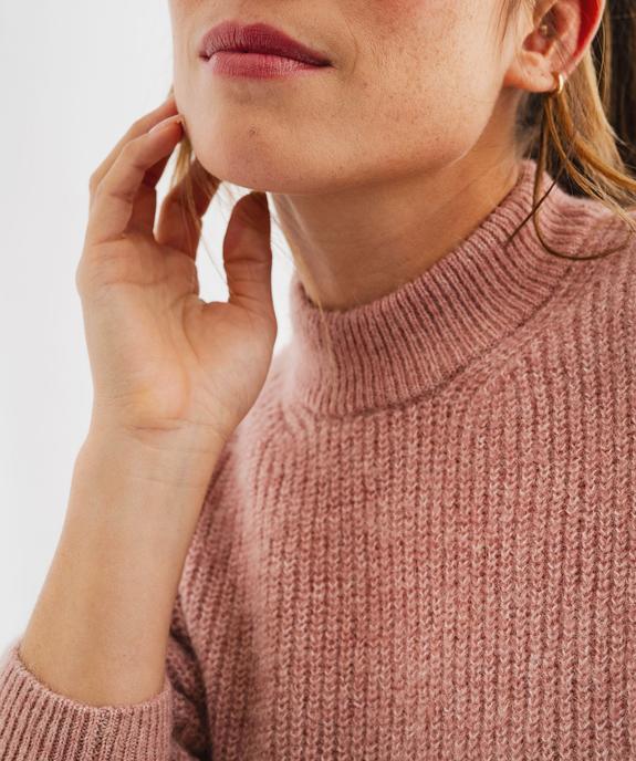 Pull oversize en grosse maille femme vue3 - GEMO 4G FEMME - GEMO