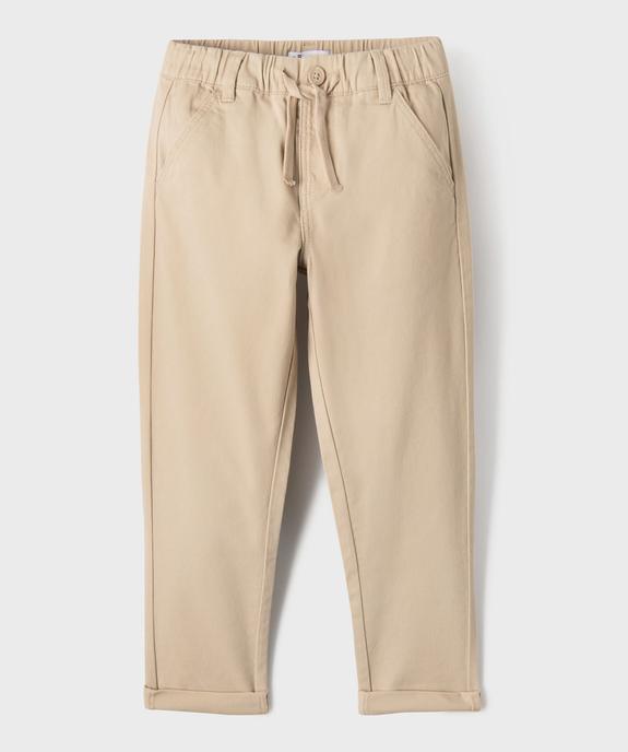 Pantalon chino Regular taille élastique garçon vue2 - GEMO 4G GARCON - GEMO
