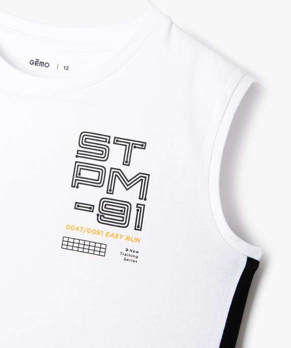 Débardeur imprimé look sport garçon vue2 - GEMO (JUNIOR) - GEMO
