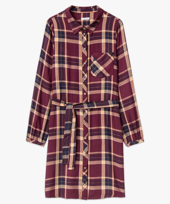 Robe chemise à carreaux femme - LuluCastagnette vue4 - LULUCASTAGNETTE - GEMO
