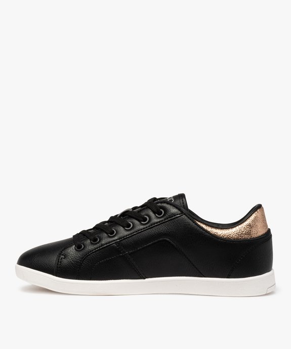 Baskets femme unies à lacets avec détails girly - Kappa vue3 - KAPPA - GEMO