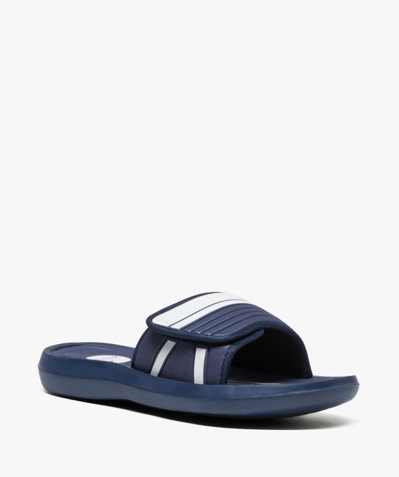 Sandales homme bicolores avec scratch pour la plage vue2 - GEMO (PLAGE) - GEMO
