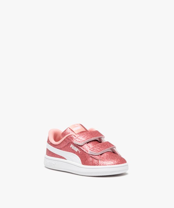 Baskets fille unies à paillettes avec double scratch - Puma vue2 - PUMA - GEMO