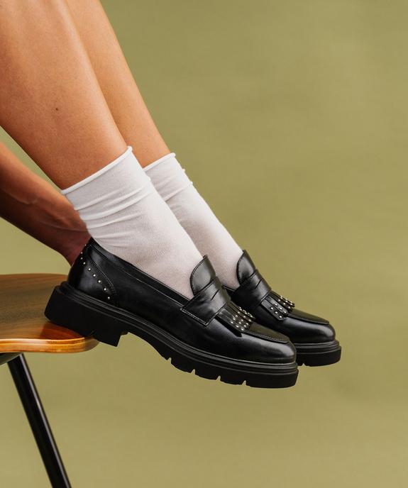 Mocassins à clous et épaisse semelle crantée femme vue1 - 5 MILES - GEMO