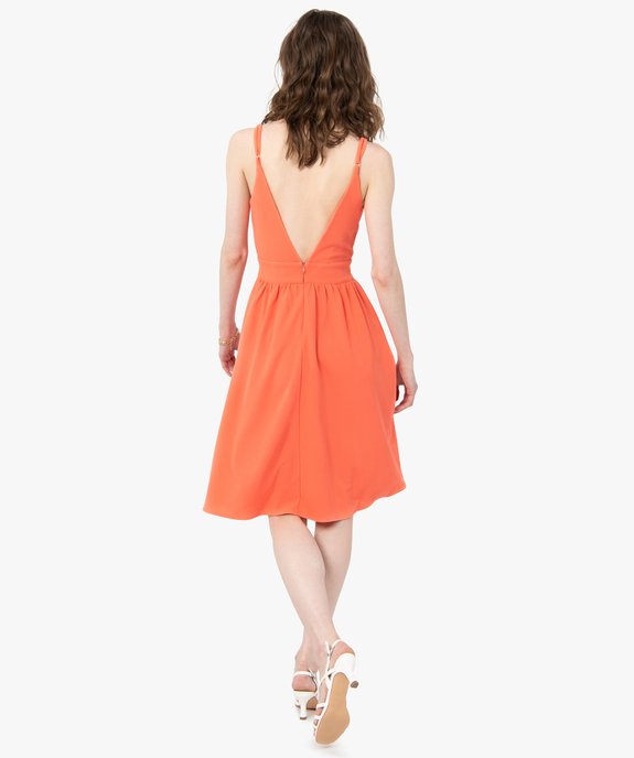 Robe femme à bretelles avec haut bustier vue3 - GEMO(FEMME PAP) - GEMO