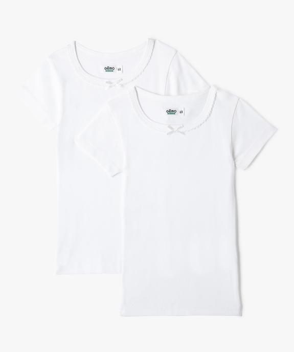 Tee-shirt à manches courtes fille (lot de 2) vue1 - GEMO 4G FILLE - GEMO